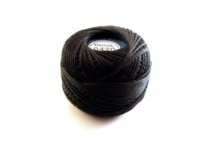 Пряжа Ирис 100% хлопок 10г 82м №420 ЧЕРНЫЙ