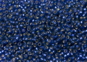 Бисер Япония MIYUKI Seed Beads 15/0 5г 1653 окрашенный сумеречный синий полуматовый серебряная линия внутри