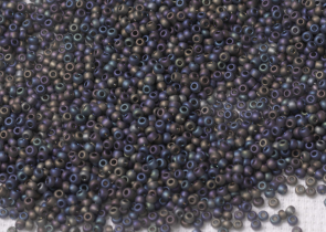 Бисер Чехия круглый 10/0 50г 41010 матовый серый радужный