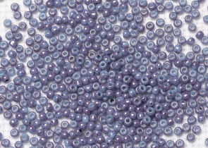 Бисер Япония круглый 11/0 10г 1204 голубой/аметист, мраморный непрозрачный
