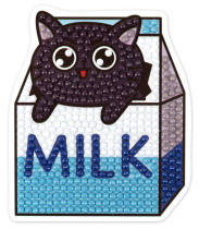 Кристальная ( алмазная) мозаика  " ФРЕЯ" ALVM- 083 магнит " МолоКот" 7. 5 х 8. 5 см