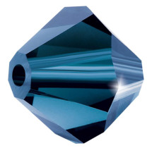 Бусина Чехия "PRECIOSA" биконусы 451-69-302 цветн. 3.6 х 4 мм т.синий (montana 30340) 24 шт в пакете