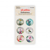 " Zlatka" Кабошоны JCR- 01 22 мм 6 шт №11 Трели соловья